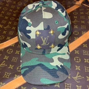 Upcycled LV camo hat